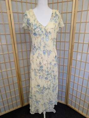 Vtg 90s Positive Attitude Dress Flutter Fairy Coquette Romantic Cottagecore MED